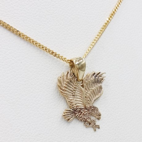 24k gold eagle pendant