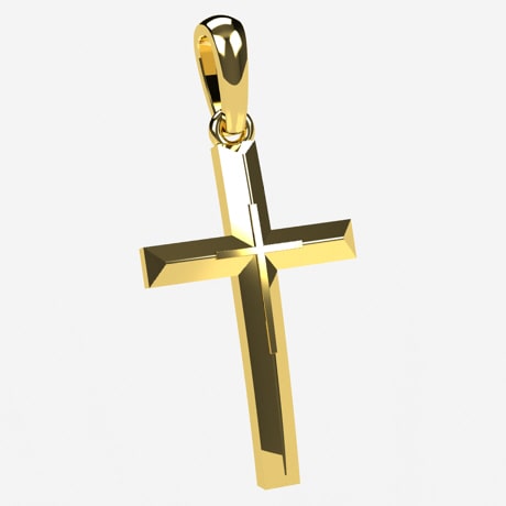 22k gold cross pendant