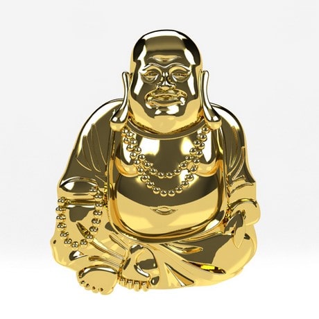 24k gold buddha pendant