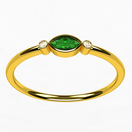 24k gold emerald ring