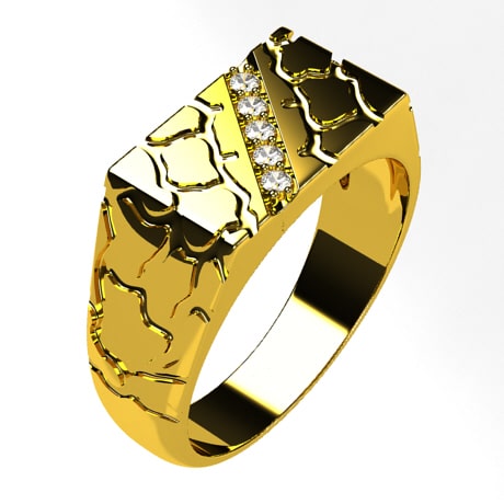 24k Gold Nugget Ring