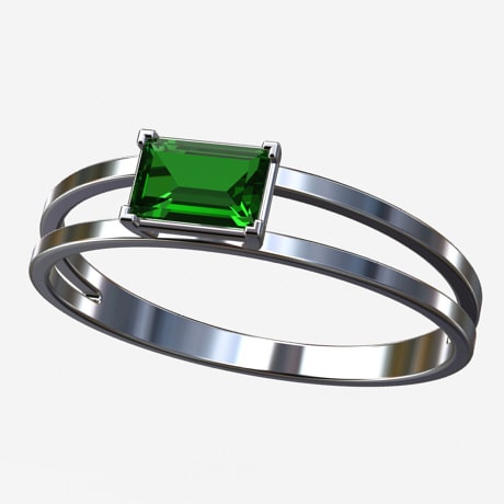 Platinum Emerald ring