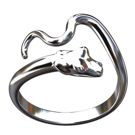 Platinum Snake Ring