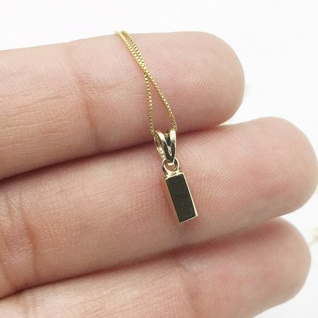 24k Gold Bar Pendant - Main Image