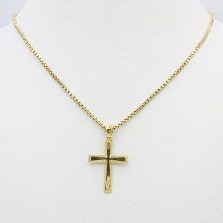 24k Solid Gold Cross Pendant