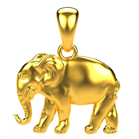 Mum And Baby Elephant Charm Necklace In Gold | Lisa Angel - Foto 13