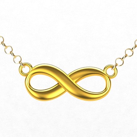 24k Gold Infinity Necklace