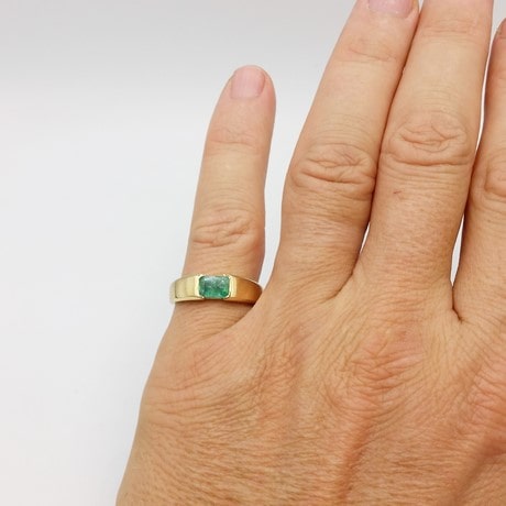 18K Gold Emerald Gemstone Ring Handmade - Etsy India | Mens gold rings, Mens  gemstone rings, Mens emerald rings
