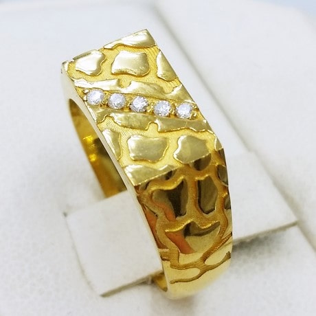 Buy GtcGems Adorable Sone Ki Ring Gold Ki Anguthi Boys Moissanite Ring For  Men मोइसानाइट डायमंड राउंड स्टोन रिंग Moissanite Diamond Stone White Gold  Ring For Men 24K Gold Pure सोने की