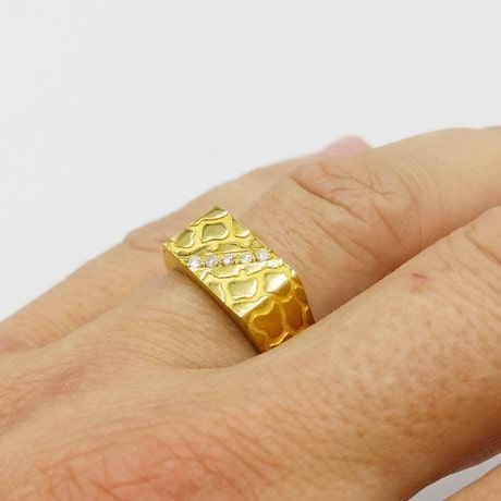 24k Gold Nugget Ring