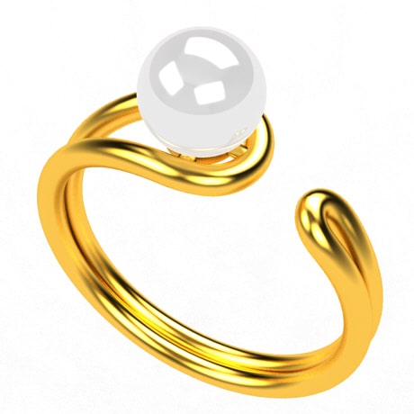 Buy quality 916 Plain Gold Ladies Ring in Ahmedabad