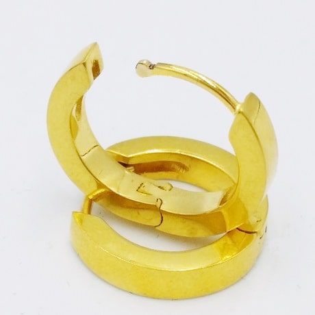 24k pure gold hoop earring