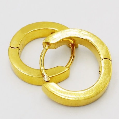 24k pure gold hoop earring
