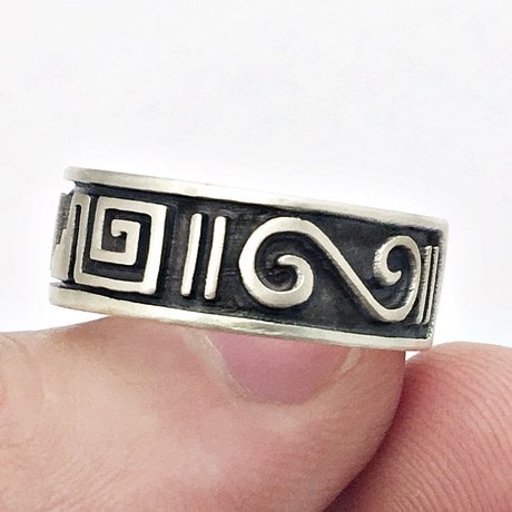 Aztec Style Rings Aztec Jewelry in Silver & Gold
