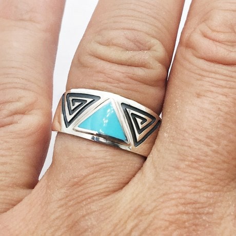 Aztec Turquoise Ring