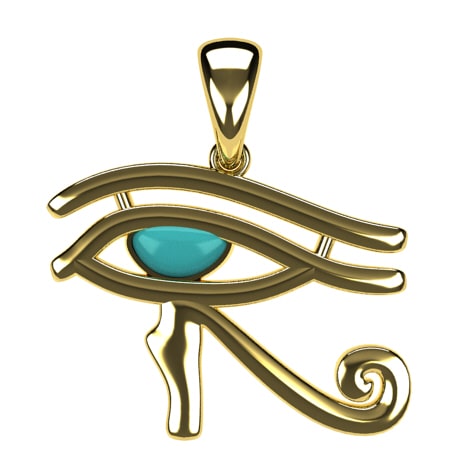 18k Yellow Gold - Turquoise