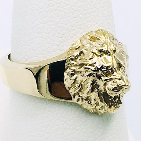 Lion head gold ring 2