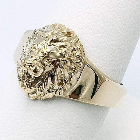 Amazon.com: Silverjewel 3 Ct Iced Out Diamond Lion Ring Royal Lion Diamond  Ring Animal Lover Ring For Men 14K Gold Plated Solid 925 Sterling Silver  Lion Face Ring Handmade African Lion Jewelry