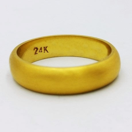 thumbnail image 2 of 24ct/9ct Yellow Gold Filled Plain Simple Band Ring – Unbranded – No Stone 2 of 5