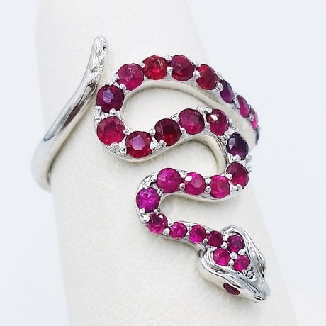 Ruby Snake Ring Ruby Snake Ring in 18k Gold