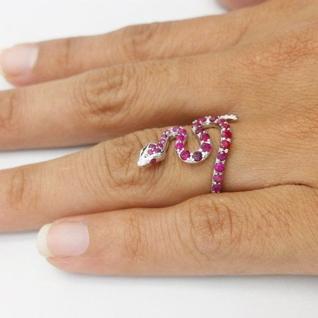 Ruby Snake Ring Ruby Snake Ring in 18k Gold