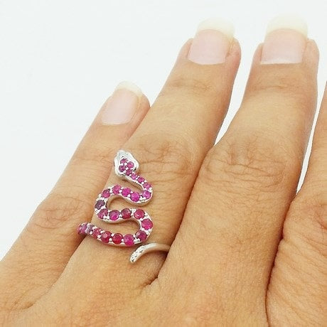 Ruby Snake Ring Ruby Snake Ring in 18k Gold