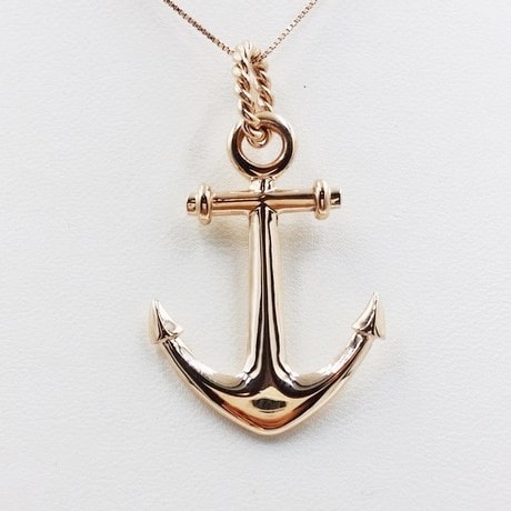 Solid Gold Anchor Necklace 14k Yellow or Rose Gold, Handmade Fine Jewelry. Nautical  Anchor Men's Pendant, Men Gold Necklace, Gift for Him - Etsy