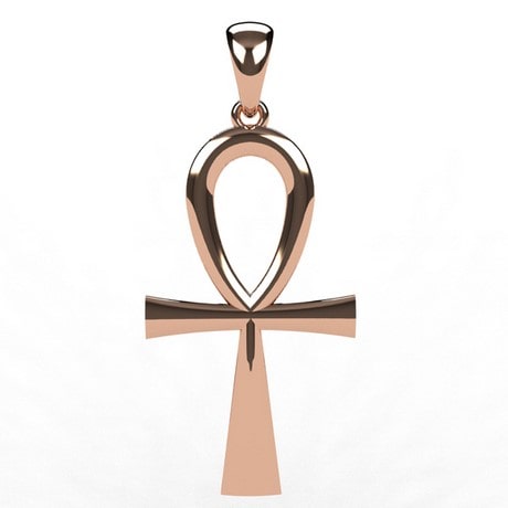 Ankh Pendant Necklace in Gold - Main Image