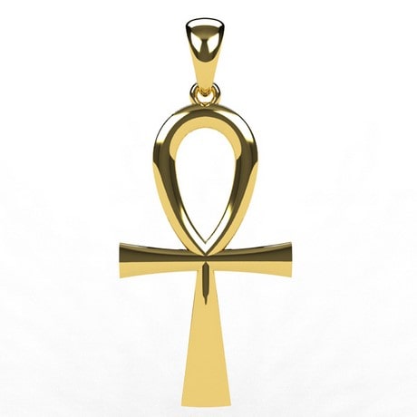 24k gold ankh pendant