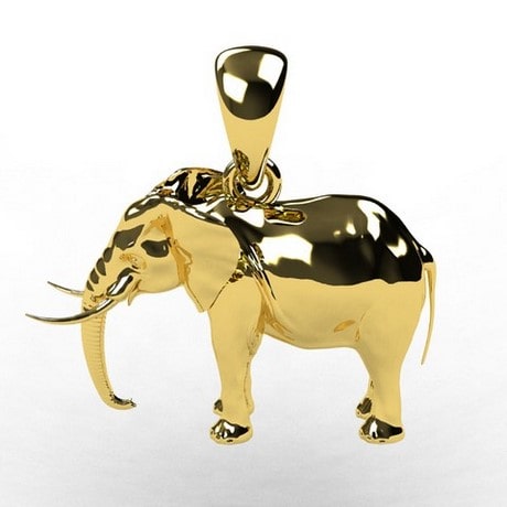 Mum And Baby Elephant Charm Necklace In Gold | Lisa Angel - Foto 9