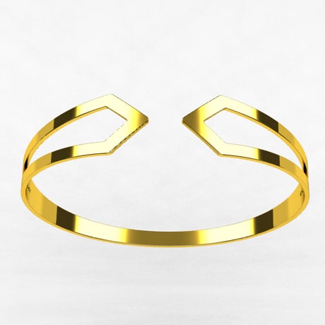6 Stone Flower 2 Line Gold Bracelet Designs Latest Daily Wear B25928