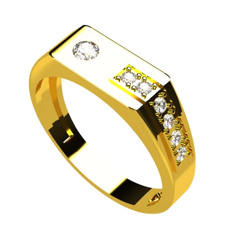 24k gold diamond ring