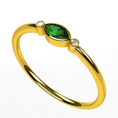 Hera 14ct Emerald Cut Diamond Engagement Ring Platinum | Nekta New York
