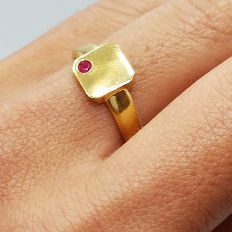 24k gold pinky ring