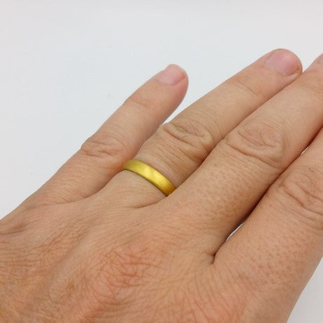 24k gold ring for men - brushed