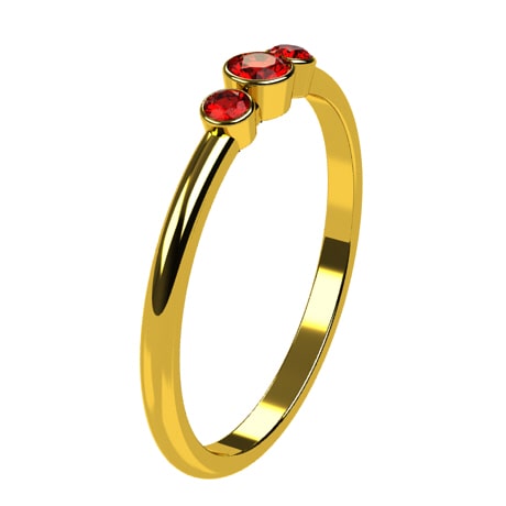 24k gold ruby ring