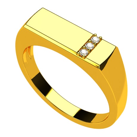 24k Gold Ring 10 Gram Gold Vedhani Pure Gold Diamond Ring