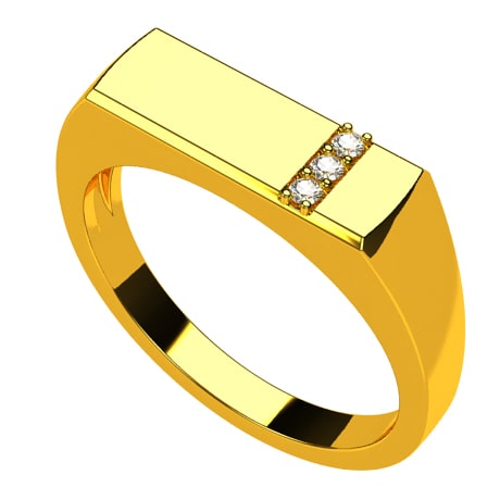 24k gold signet ring