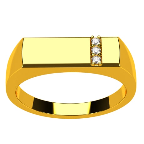 24k gold signet ring