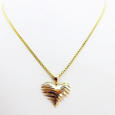 24k gold heart pendant
