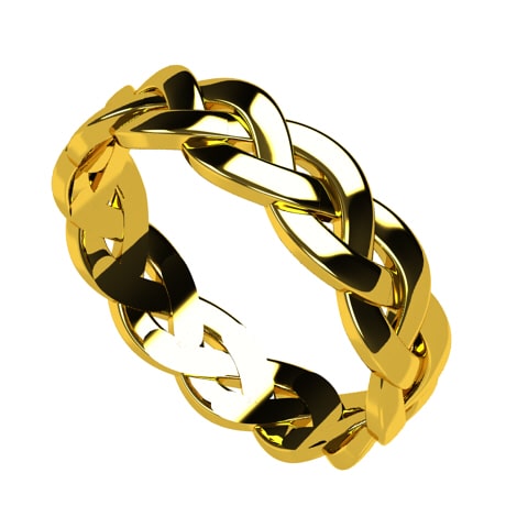 Men's Nugget Designed Ring in Solid 14k Yellow Gold – The Castle Jewelry