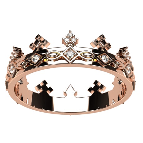 Brandy Wine Medieval Wedding Crown Gothic Engagement Ring