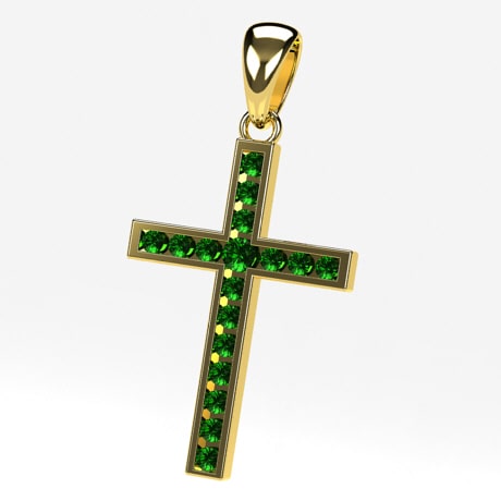 Emerald Cross Pendant