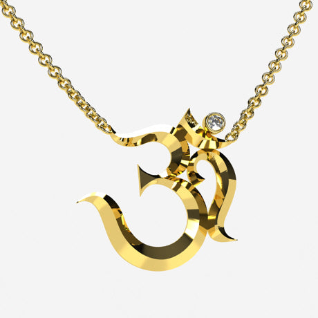 Gold OM necklace 11