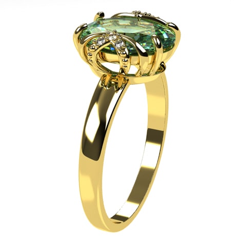1.7 Carat T.G.W. Mystic Green Topaz and Diamond Accent Sterling Silver Ring  - Walmart.com