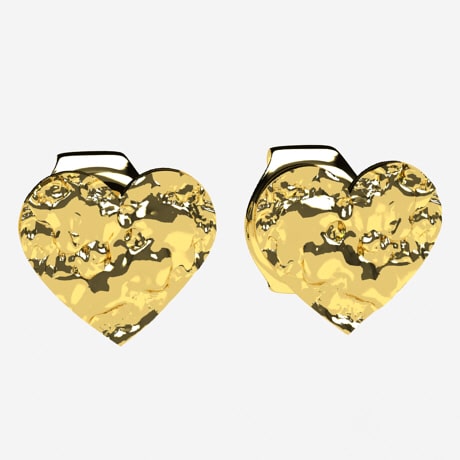 Heart Nugget Earrings1