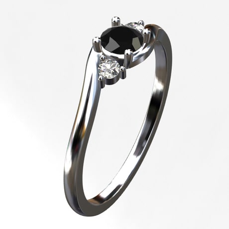 Platinum Black Diamond ring