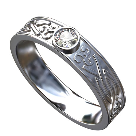 Mens Platinum Wedding Ring | Designer Platinum Rings | HIZ Jewellery