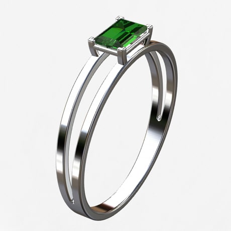 Platinum Emerald ring