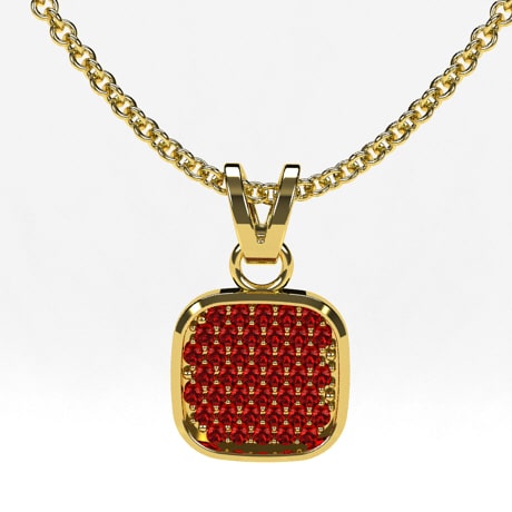 Gold Chain Necklace Real Ruby Pendant Mens Ruby Pendant For Men